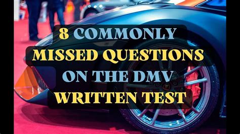 most commonly missed dmv questions